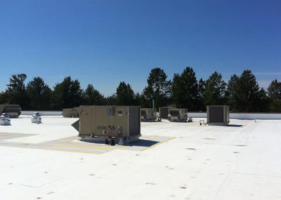 hvac units on a rooftop