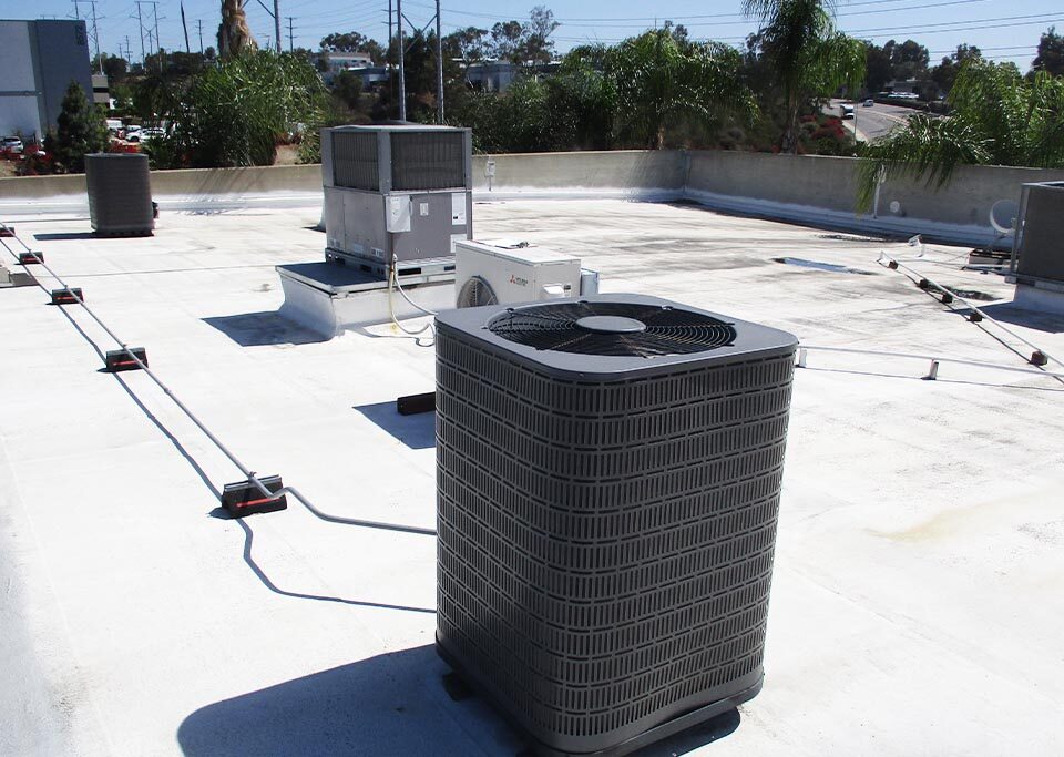 hvac units on a rooftop